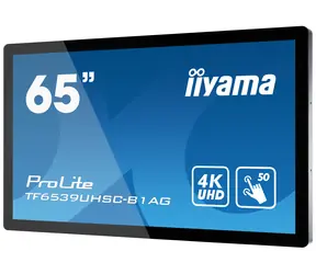 65" IIYAMA ProLite TF6539UHSC-B1AG / IPS / 3840 x 2160 / 16:9 / 8 ms / 500 cd / 1100:1 / HDMI+VGA+DP / dotyk