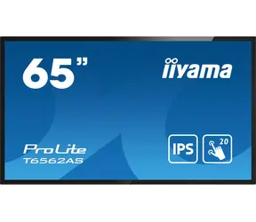 65" IIYAMA Prolite T6562AS-B1 / IPS / 3840 x 2160 / 16:9 / 8 ms / 500 cd / 1200:1 / HDMI / 2x USB / dotyk