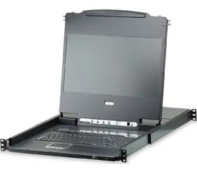 ATEN CL-6708MW / 8-port KVM USB / DVI / OSD /Single Rail rack / 17.3" FHD LCD / touchpad / klávesnice