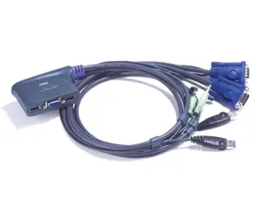ATEN CS-62U / 2-port mini KVM USB / audio / 1.8m integrované kabely