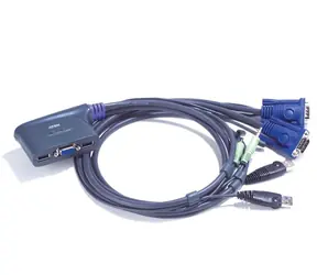 ATEN CS-62US / 2-port mini KVM USB / audio / 0.9m integrované kabely