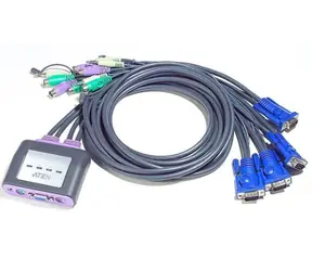 ATEN CS-64A / 4-port KVM PS2 mini / audio / 1.2m kabely