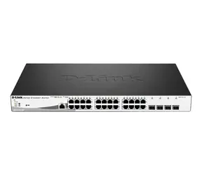 D-Link DGS-1210-28MP / 28-port Gigabit PoE Smart Switch / 24x PoE gigabit / 4x SFP / PoE budget 370W