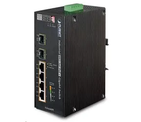 Planet IGS-624HPT PoE switch / 4x 1000Base-T / 2x SFP 100/1000Base-X / 802.3at 120W / DIN / IP30