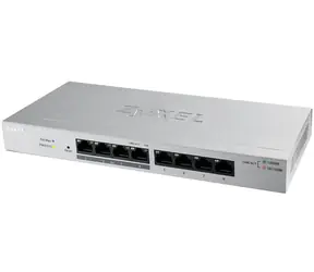 ZyXEL GS1200-8HP / 8-port Desktop Gigabit Web Smart switch / 8x Gigabit metal / 4x PoE / PoE 60W