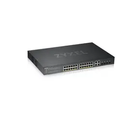 ZyXEL GS1920-24HPv2 28-port / 28-port Managed PoE Switch / 24x Gigabit / 4x Gigabit RJ45 & SFP / 375W PoE