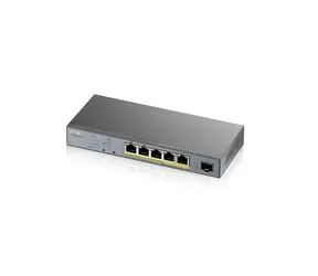 ZyXEL GS1350-6HP / 6-Port Switch / 100|1000 Mbps / 5x GbE / 1x SFP / PoE