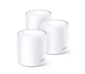 TP-Link Deco X60 (3-pack) / WiFi 6 systém MESH AX3000 / Dual-band / 2.4GHz - 574Mbps / 5GHz - 2402Mbps / 2x GLAN