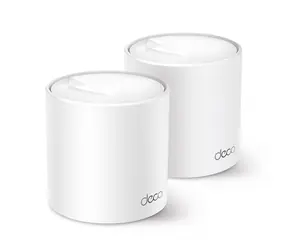 TP-Link Deco X60 (2-pack) / WiFi 6 systém MESH AX3000 / Dual-band / 2.4GHz - 574Mbps / 5GHz - 2402Mbps / 2x GLAN