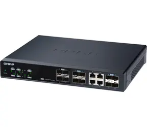 QNAP QSW-M1204-4C / Desktop Switch / 8x 10GbE SFP+ / 4 x 10GbE SFP+ & RJ45 kombo / Qos / VLAN