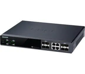 QNAP QSW-M804-4C / Desktop Switch / 4x 10GbE SFP+ / 8 x 10GbE SFP+ & RJ45 kombo / Qos / VLAN