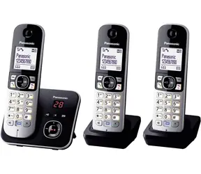 Panasonic KX-TG6823GB + 2 sluchátka / Bezdrátový analogový telefon / DECT / 1.8" displej / tel. seznam 100 záznamů