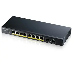 ZyXEL GS1900-10HP v2 / 10-Port Switch / 8x GbE RJ-45 / 2x GbE SFP / PoE 802.3at / QoS / VLAN