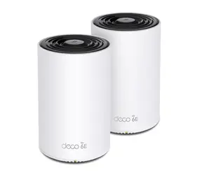 TP-Link Deco XE75 Pro(2-pack) / WiFi 6 systém MESH AXE5400 / Tri-band / 2.4GHz - 574Mbps / 5GHz - 2402Mbps / 6GHz - 240