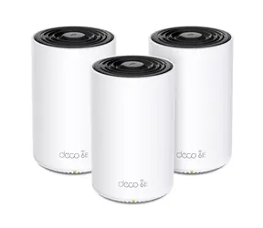 TP-Link Deco XE75 Pro(3-pack) / WiFi 6 systém MESH AXE5400 / Tri-band / 2.4GHz - 574Mbps / 5GHz - 2402Mbps / 6GHz - 240