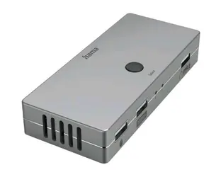 Hama 200135 KVM přepínač pro 2 PC na 1 monitor / vstup: 2x HDMI | 2x USB-B / výstup: 1x HDMI | 3x USB-A