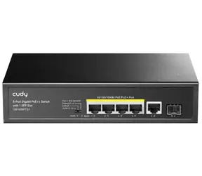Cudy GS1005PTS1 PoE switch / 4x PoE RJ45 / 1x RJ45 / 1x SFP  / 1000Mbps / 120W