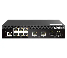 QNAP QSW-M2106R-2S2T / Switch / 6x2.5GbE RJ45 / 2x10GbE RJ45 / 2x10GbE SFP+ / řízený
