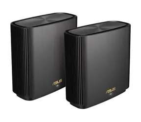 ASUS ZenWifi XT9 černá 2ks / Mesh router AX7800 / WiFi 6 / 2.4GHz / 2x 5GHz / 2.5Gbps WAN + 3x LAN