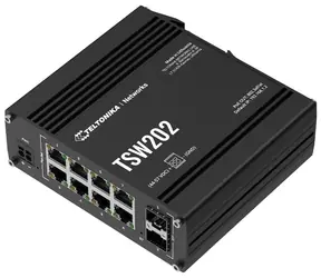 Teltonika TSW202 / 8x LAN 10/100/1000 / Industriální switch / 2x SFP / PoE 240W / IP30