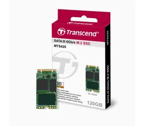 Transcend Industrial MTS420 120GB / SSD / M.2 2242 / SATA III / R: 560MBs / W: 500MBs / TLC / 3y