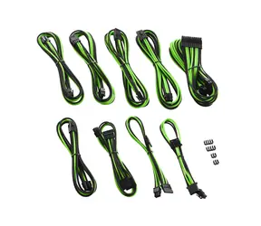 CableMod PRO ModMesh RT-Series Kabel Kits pro ASUS ROG & Seasonic - černo- světle zelená