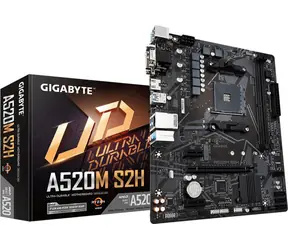 GIGABYTE A520M S2H (rev. 1.0) / AMD A520 / DDR4 / SATA III RAID / USB / GLAN / M.2 / sc.AM4 / mATX