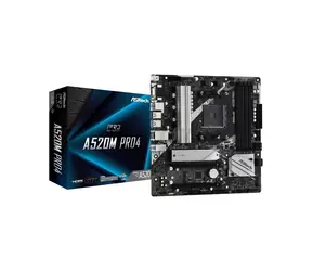ASRock A520M Pro4 / AMD A520 / DDR4 / SATA III RAID / USB / GLAN / M.2 / sc.AM4 / mATX