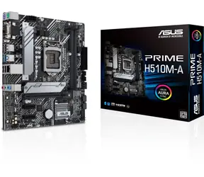 ASUS PRIME H510M-A / H510 / LGA 1200 / 2x DDR4 / 1x PCIEx16 / 1x GLAN / m-ATX