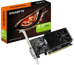 GIGABYTE GeForce GT 1030 Low Profile D4 2G / 1151 - 1417 MHz / 2GB DDR4 2.1GHz / 64-bit / DVI-D + HDMI / 20W