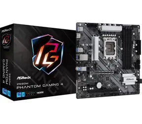 ASRock Z690M Phantom Gaming 4 / Z690 / LGA 1700 / 4x DDR4 / PCIEx16 / 1x GLAN / m-ATX
