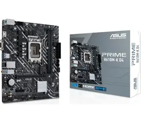 ASUS PRIME H610M-K D4 / H610 / LGA 1700 / 2x DDR4 / PCIEx16 / 1x GLAN / microATX