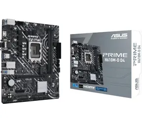 ASUS PRIME H610M-D D4 / H610 / LGA 1700 / 2x DDR4 / PCIEx16 / 1x GLAN / microATX