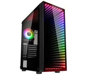 Kolink Void Rift ARGB černá / ATX / 2xUSB 3.0 + 1xUSB 2.0 / 1x 120 mm / bez zdroje / tvrzené sklo / průhledná bočnice