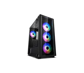 DEEPCOOL MATREXX 50 ADD-RGB 4F černá / E-ATX / 2xUSB 2.0 + 1xUSB 3.0 / 4 x 120 mm / bez zdroje / průhledná bočnice