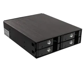 SilverStone FS204B 5.25" hot swap rámeček pro 4x 2.5" HDD/SSD černá / SATA & SAS / 2x 40mm