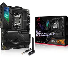 ASUS ROG STRIX X670E-F GAMING WIFI / AMD X670 / DDR5 / SATA III RAID / USB / GLAN / Wi-Fi / M.2 / sc.AM5 / ATX