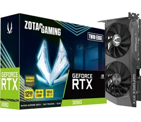 ZOTAC RTX 3060 Twin Edge / 1320-1777MHz / 12GB GDDR6 / 192-bit / 1x HDMI+3x DP / (8)