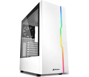 Sharkoon RGB SLIDER bílá / RGB / ATX / 1x 120mm / bez zdroje / průhledná bočnice