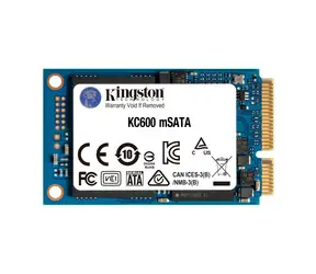 Rozbaleno - Kingston KC600 512GB mSATA SSD / mSATA / SATA III/3D TLC/čtení:550MBs/zápis:520MBs/90K 80K IOPS/MTBF 1mh/5y / rozbaleno