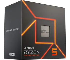 AMD RYZEN 5 7600 @ 3.8GHz / Turbo 5.1GHz / 6C12T / L2 6MB L3 32MB / AM5 / Zen 4 / 65W
