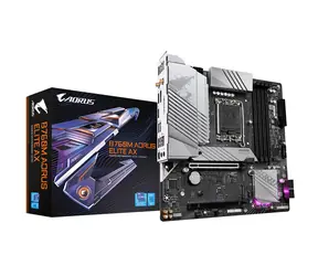 GIGABYTE B760M AORUS ELITE AX / B760 / LGA 1700 / 4x DDR5 / PCIEx16 / 1x 2.5GLAN / Wi-Fi / mATX