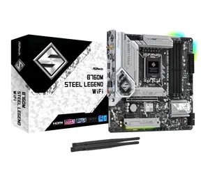 ASRock B760M STEEL LEGEND WIFI / B760 / LGA 1700 / 4x DDR5 / PCIEx16 / 1x 2.5GLAN / mATX
