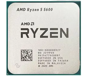 AMD RYZEN 5 5600 @ 3.5GHz - TRAY / Turbo 4.4GHz / 6C12T / L2 3MB L3 32MB / AM4 / Bez VGA / 65W