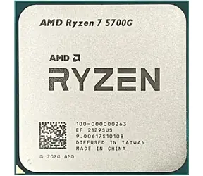 AMD RYZEN 7 5700G @ 3.8GHz - TRAY / Turbo 4.6GHz / 8C16T / L1 512KB L2 4MB L3 16MB / AM4 / RX Vega / 65W