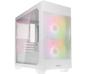 Lian Li Lacool 205M Mesh bílá / mATX / mini-ITX / 2xUSB 3.2 A / bez zdroje / průhledná bočnice