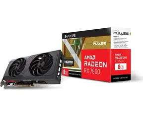 Sapphire PULSE RX 7600 GAMING OC 8G / 2755 MHz / 8GB D6 / 128-bit / 1x HDMI + 3x DP / 185W (8)