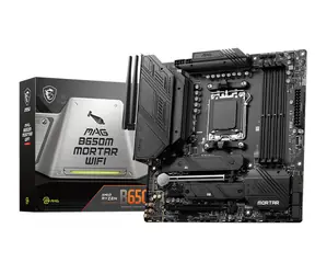 MSI MAG B650M MORTAR WIFI / B650 / AM5 / 4x DDR5 / 2x PCIex16 / 2.5GLAN / 2x M.2 / Wi-Fi / mATX