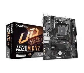 GIGABYTE A520M K V2 / A520 / AM4 / 2x DDR4 / 4x SATA III RAID / 6x USB / 1x PCIE x16 / 1x GLAN / 1x M.2 / mATX