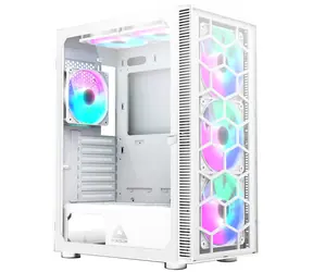 Montech X3 Glass bílá / ATX / 3x USBA / 3x 140mm + 3x 120mm / bez zdroje / průhledná bočnice